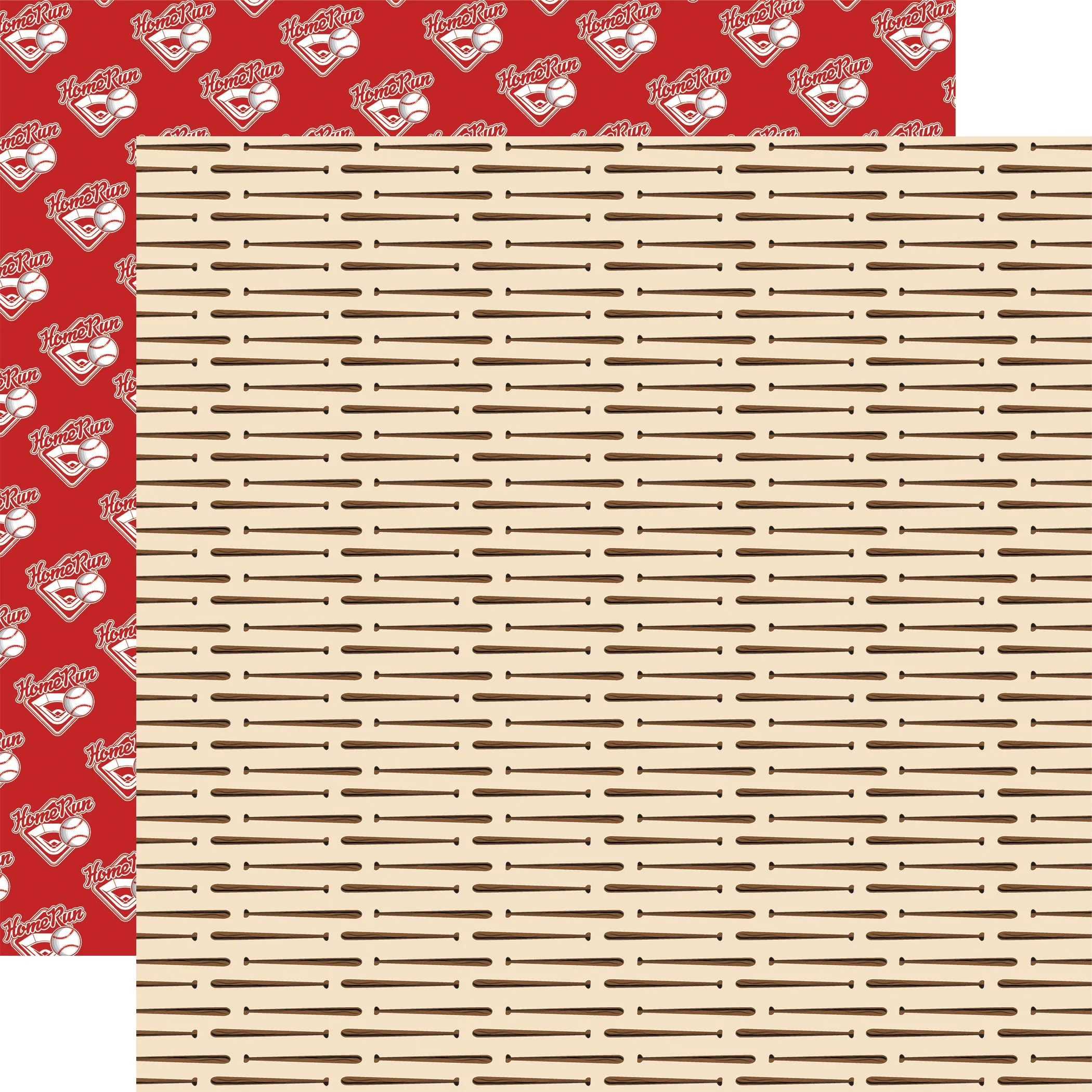 Carta Bella - Home Run - 12x12 Single Sheet / Home Run