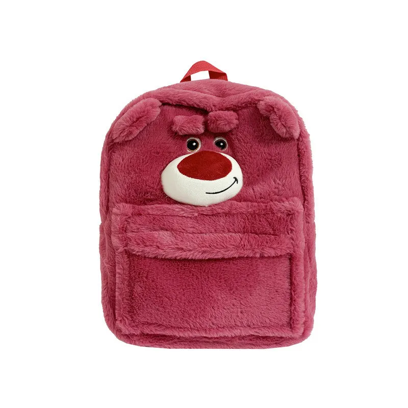 Cartoon Bear Three-dimensional Funny Large Capacity Heart Cute Plush Backpacks