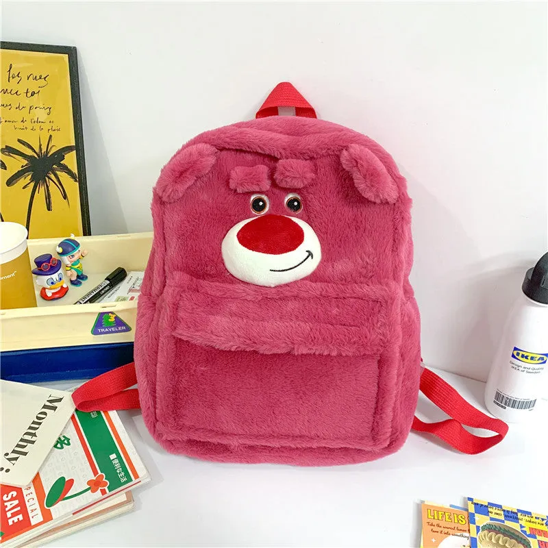 Cartoon Bear Three-dimensional Funny Large Capacity Heart Cute Plush Backpacks