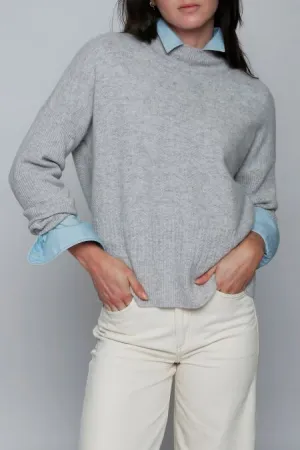 Cashmere chevon texture sweater