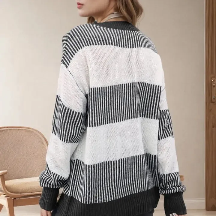 Cassidy Black Striped Sweater