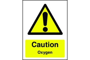 Caution Oxygen safety sign