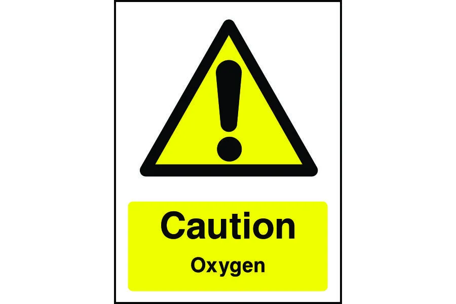 Caution Oxygen safety sign