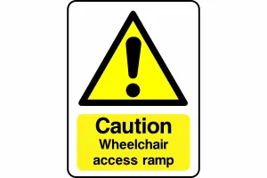 Caution Wheelchair Access Ramp sign