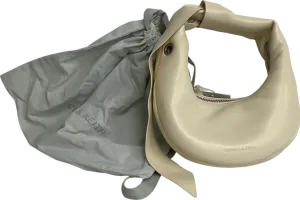 Charles & Keith Cream Toni Knotted Crescent Hobo Bag - Chalk One Size