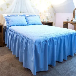 Charlotte Fitted Bedspread Set - Blue