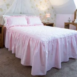Charlotte Fitted Bedspread Set - Pink