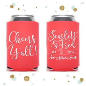Cheers Y'all - Wedding Can Cooler #29R