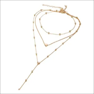 Chevalier Golden Trinkets Layered Heart Neckpiece