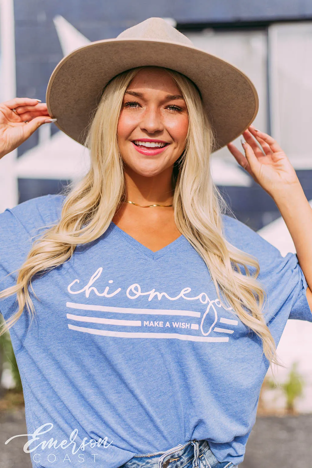 Chi Omega Make A Wish Slouchy Tee