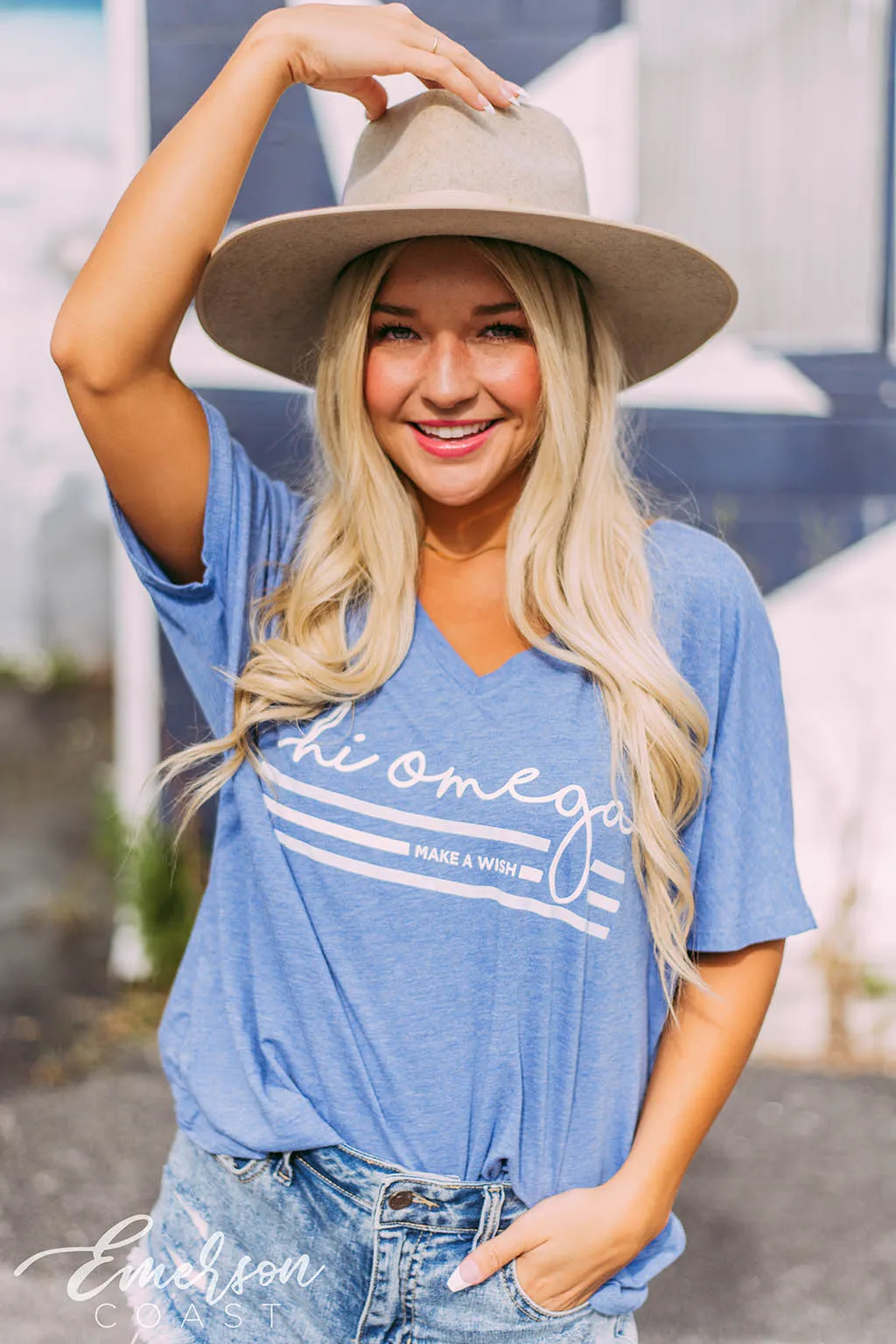 Chi Omega Make A Wish Slouchy Tee