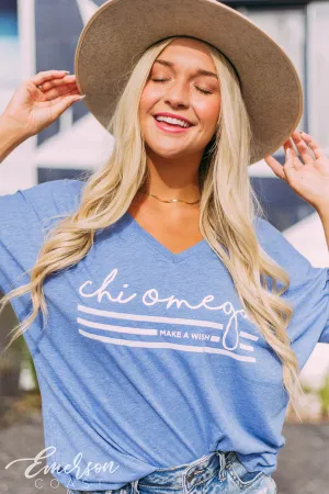 Chi Omega Make A Wish Slouchy Tee