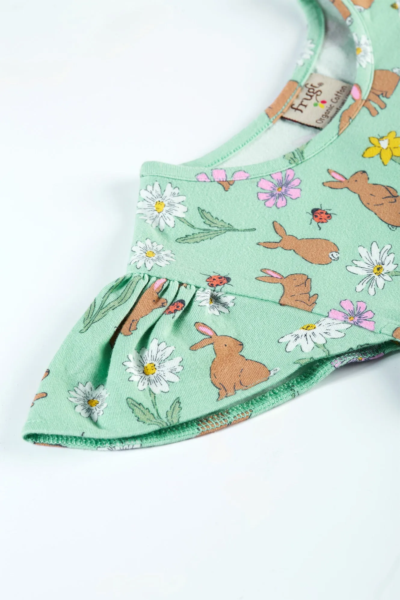 Children's Frugi Skater Dress: Rabbit Morwenna Skater Dress- Organic Cotton Dress - Kid's Clothing