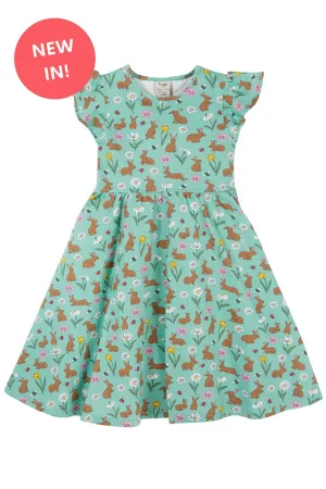 Children's Frugi Skater Dress: Rabbit Morwenna Skater Dress- Organic Cotton Dress - Kid's Clothing