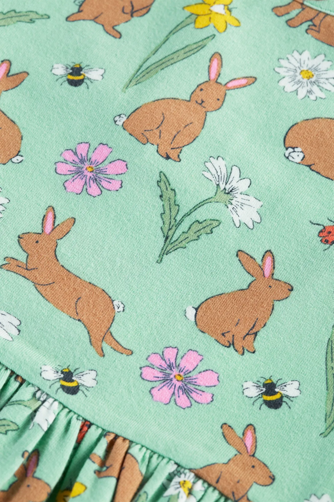 Children's Frugi Skater Dress: Rabbit Morwenna Skater Dress- Organic Cotton Dress - Kid's Clothing