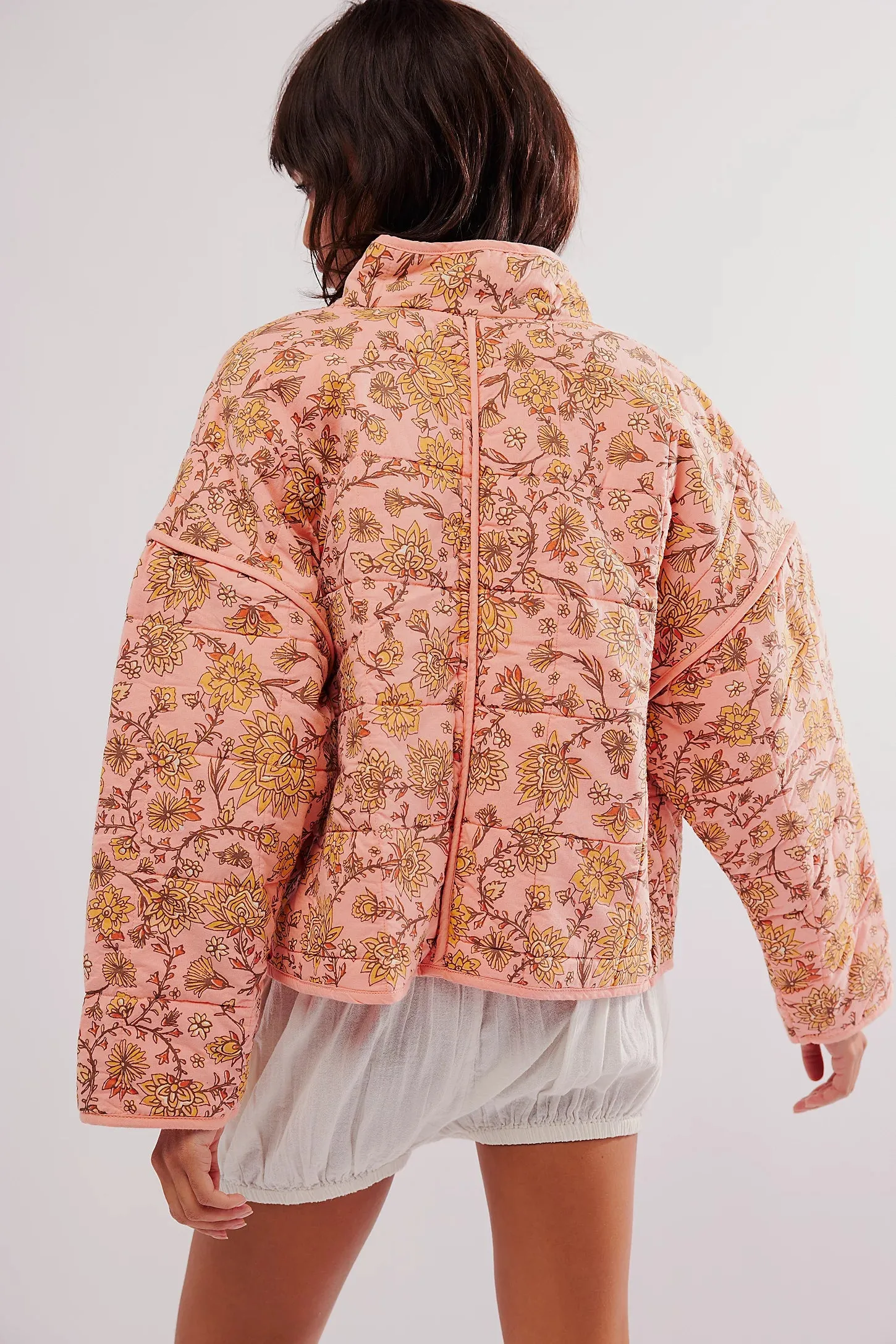 CHLOE JACKET IN PEACH COMBO