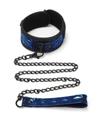 Choker and Leash Blue