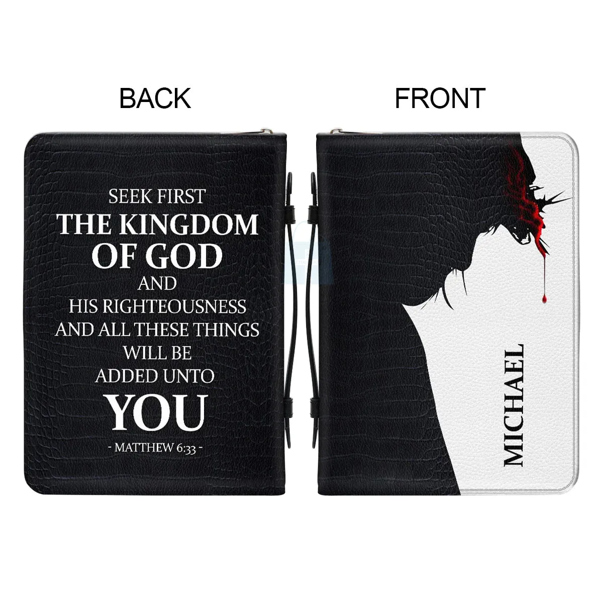 Christianart Bible Cover - The Kingdom Of God Matthew 6:33 - Personalized Bible Cover - Bible Cover For Men - CABBBCV04080324.
