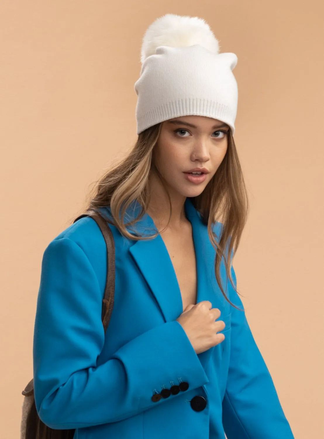 Classy Cashmere Detachable Fur Pom