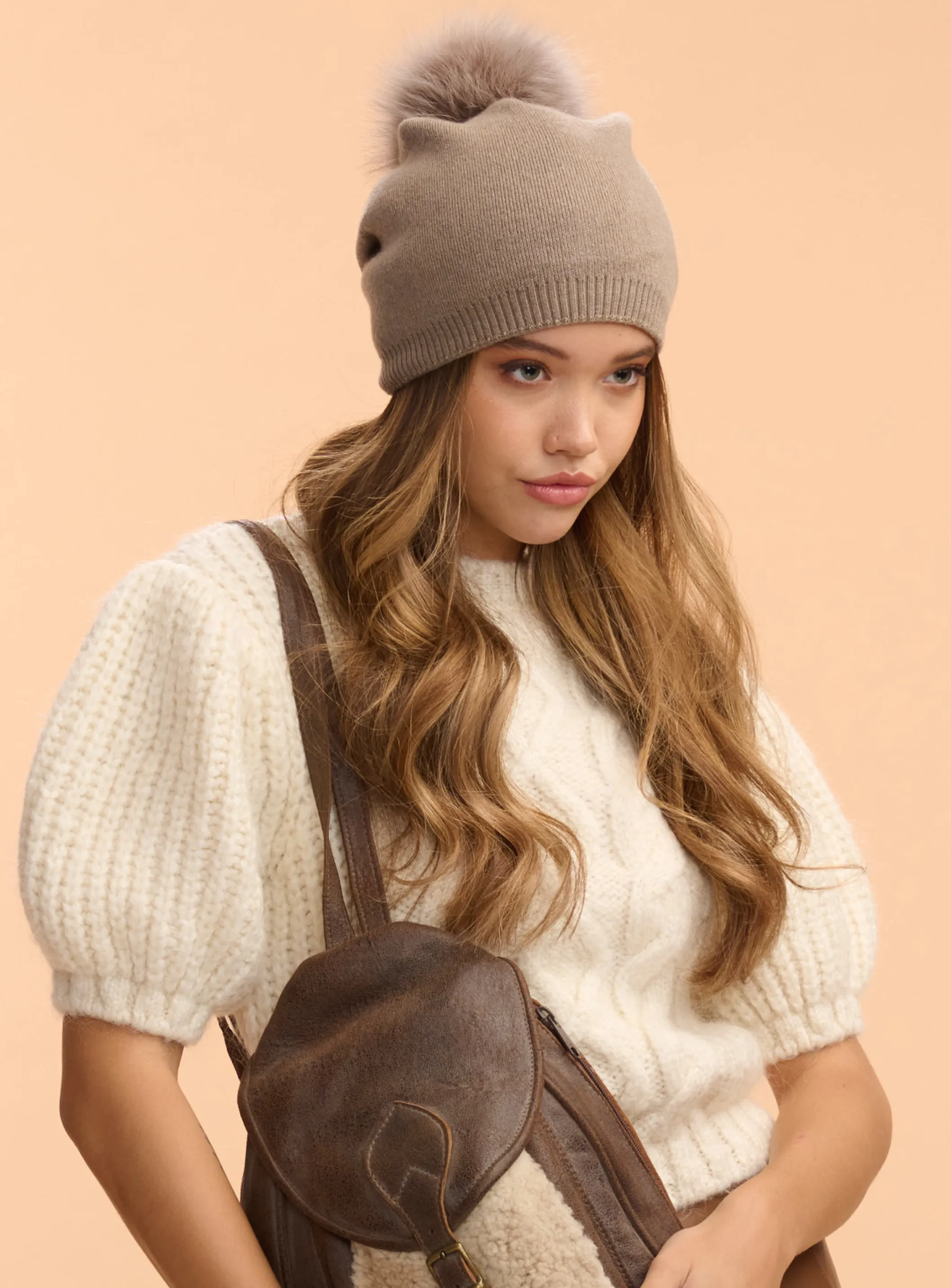 Classy Cashmere Detachable Fur Pom