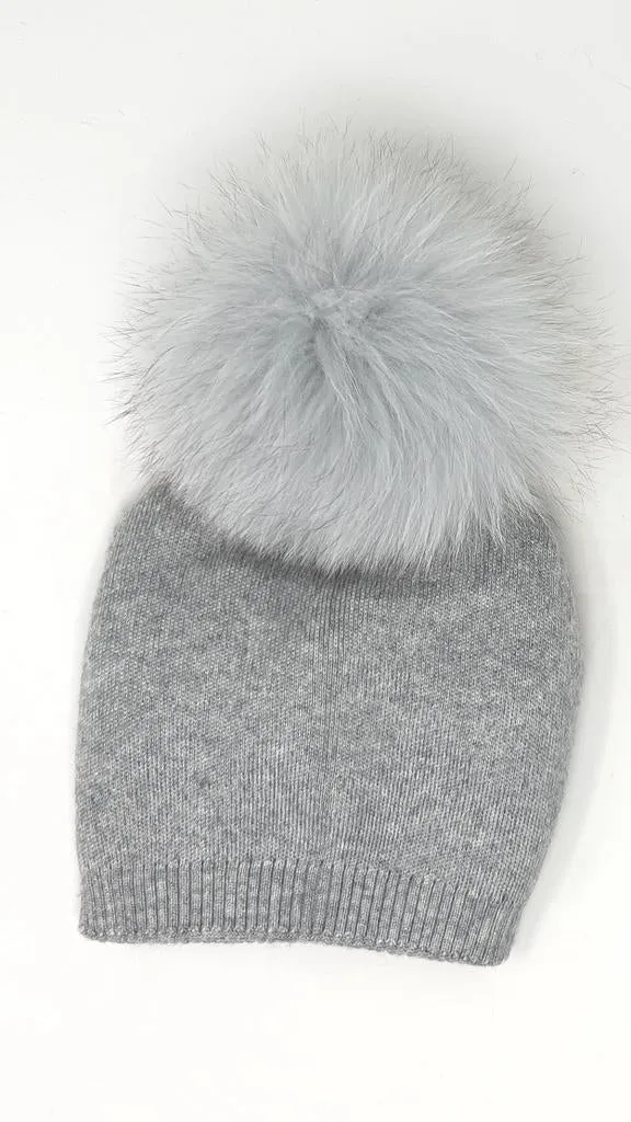 Classy Cashmere Detachable Fur Pom