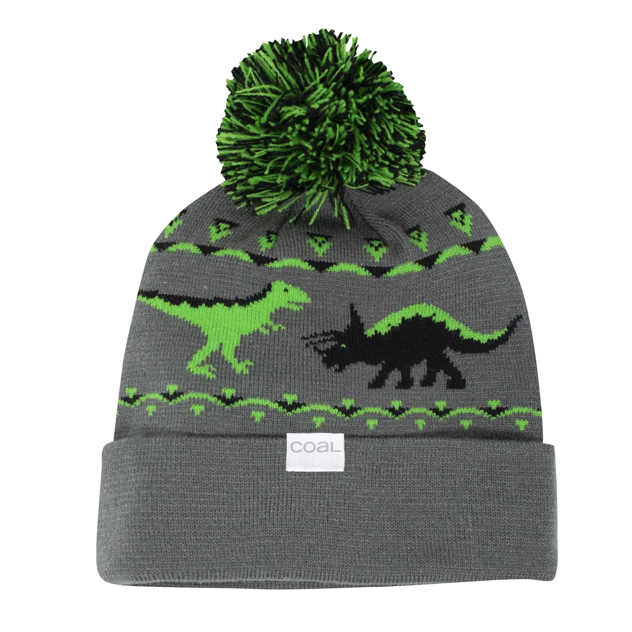 Coal The Dina Kids Dinosaur Beanie - Charcoal