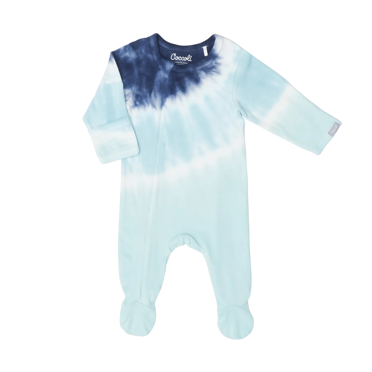 Coccoli Tie Dye Cotton Modal Zip Sleeper Marine