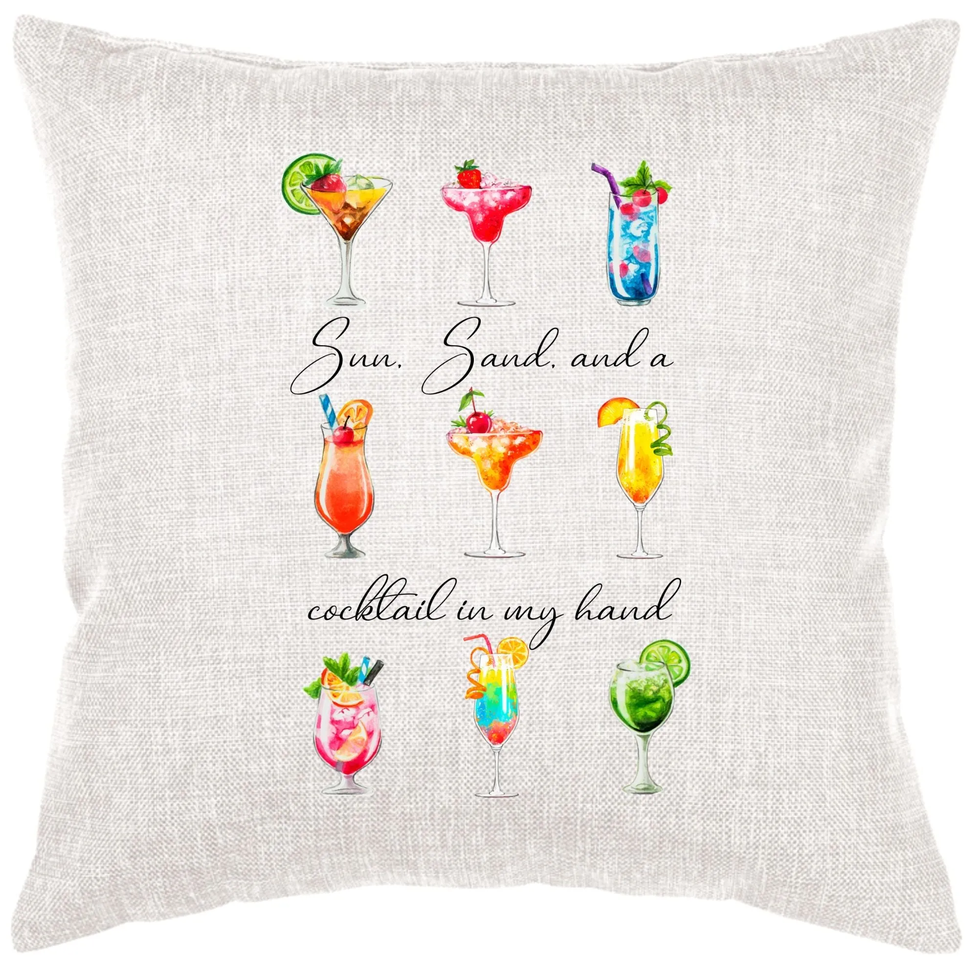 Cocktail In My Hand Pillow Cover