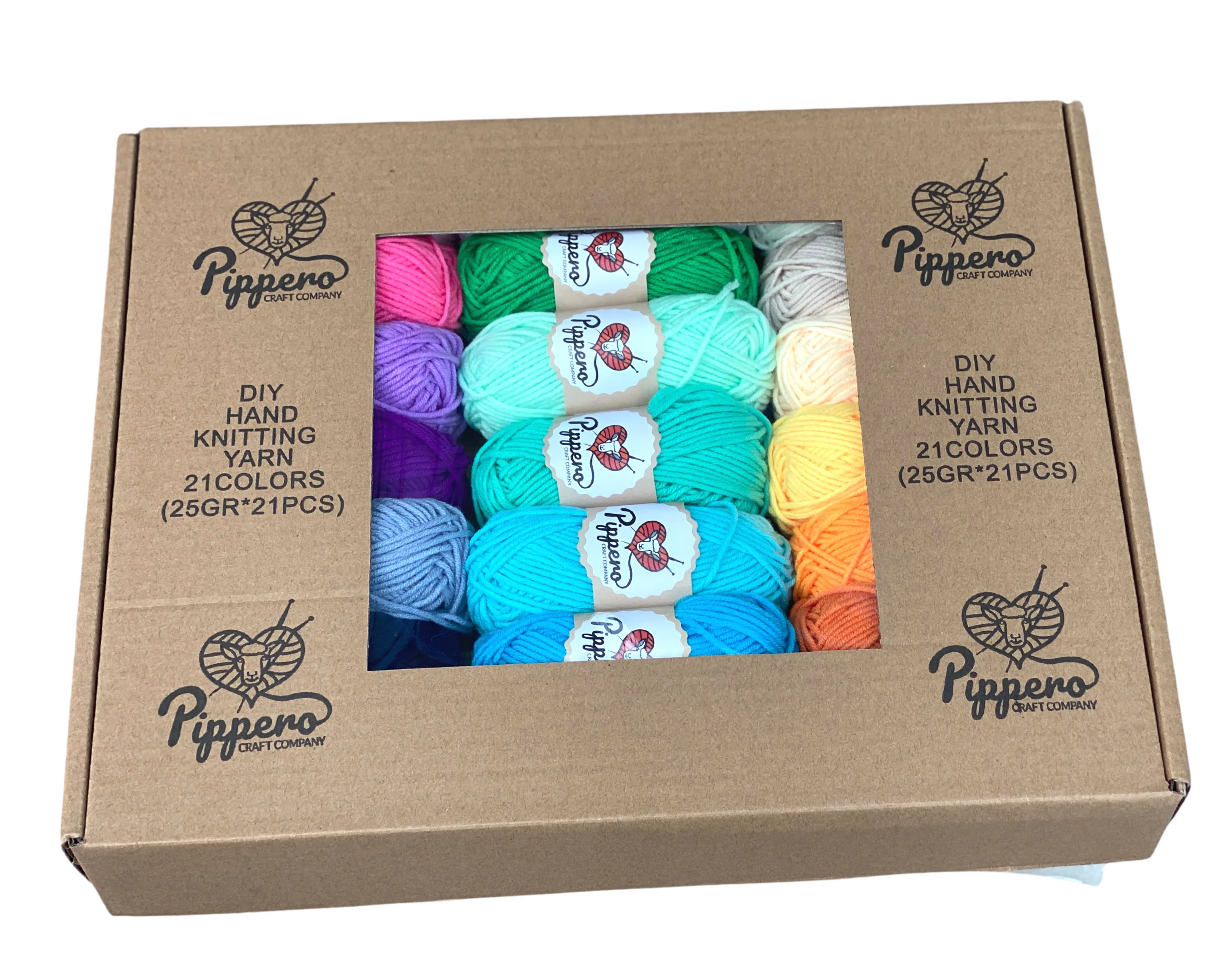 Colorful Acrylic Yarn Mini Skein Set Bundle 60 Yards Each