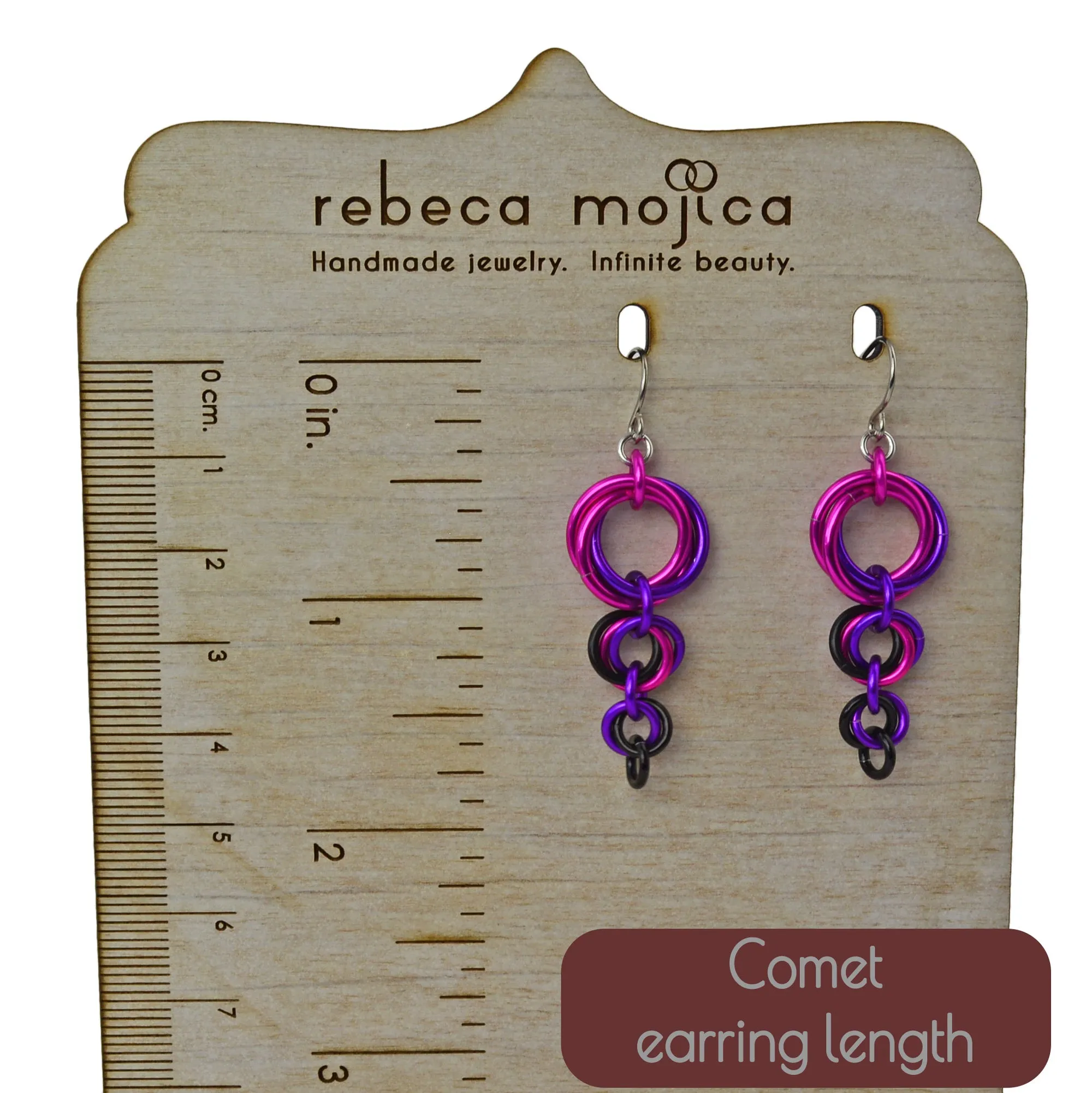 Comet Earrings - Moss