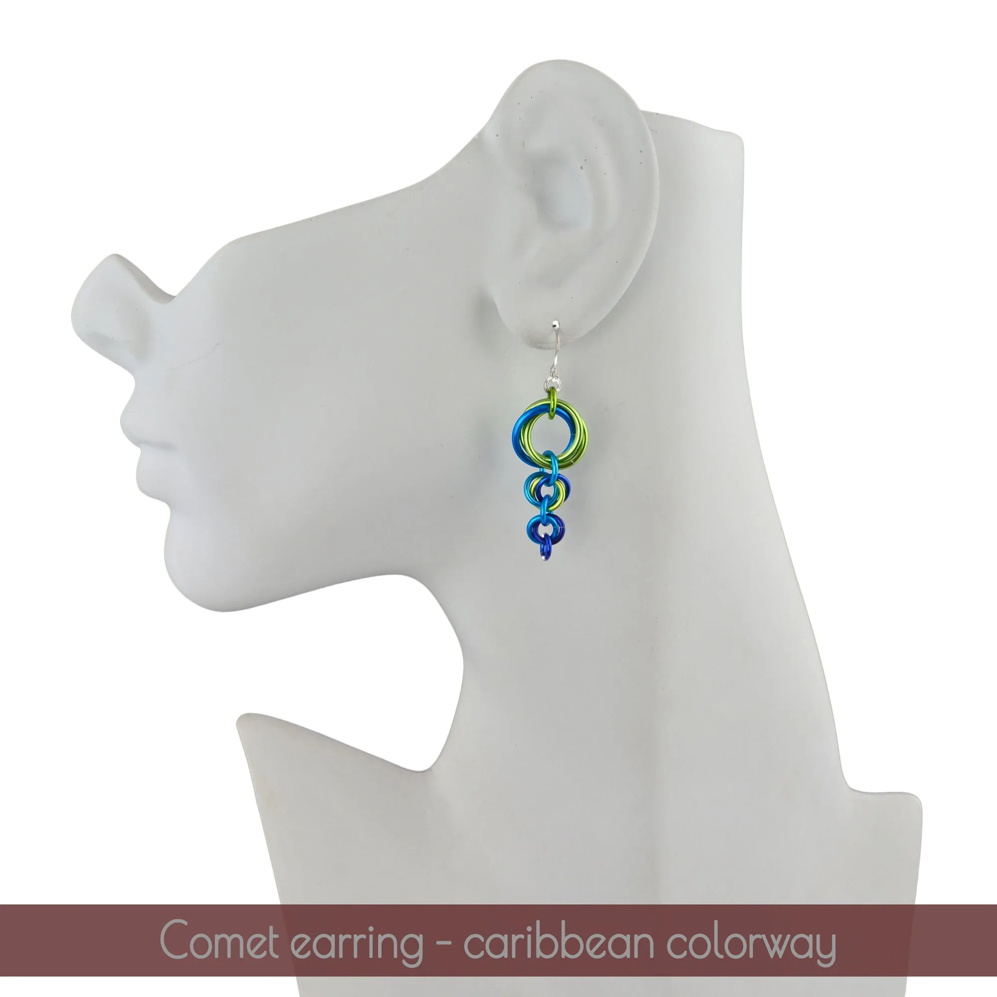 Comet Earrings - Moss