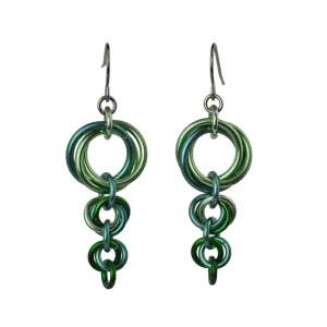 Comet Earrings - Moss
