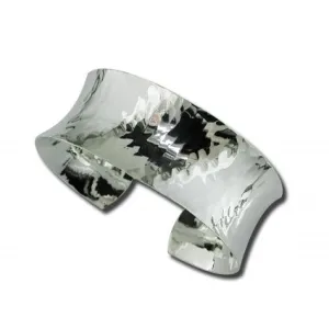 Concave Textured Cuff Bracelet