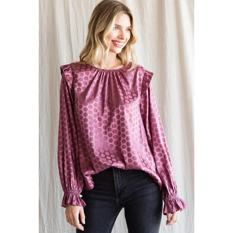 Connecting the dot satin top