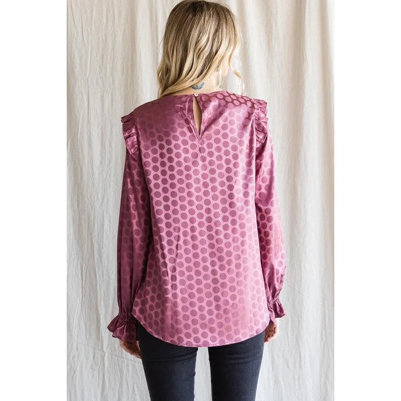 Connecting the dot satin top