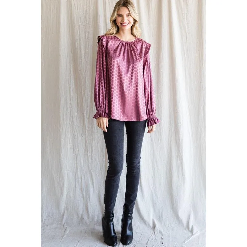 Connecting the dot satin top