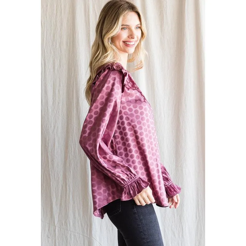 Connecting the dot satin top