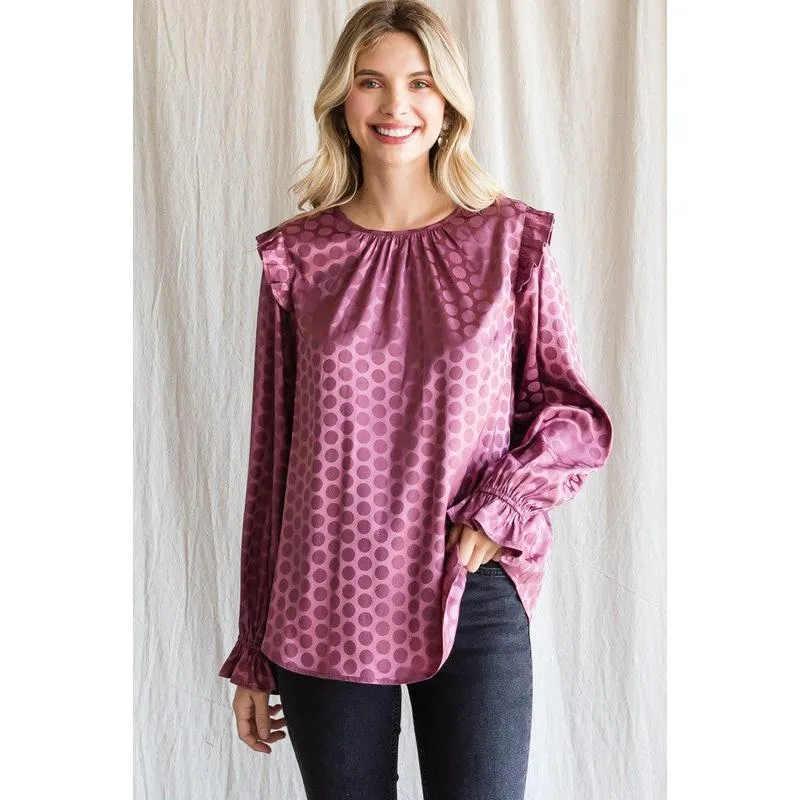 Connecting the dot satin top
