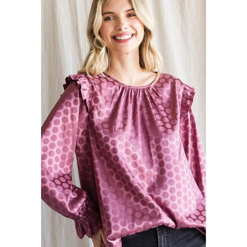 Connecting the dot satin top