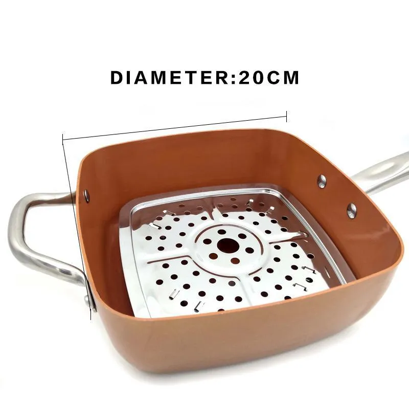 Copper Square Pan Induction Chef