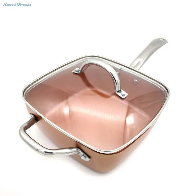 Copper Square Pan Induction Chef
