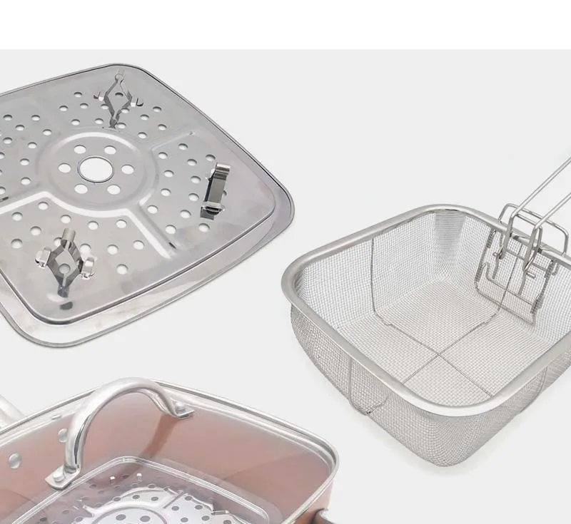Copper Square Pan Induction Chef