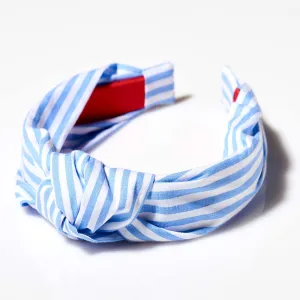 Cottage Collection Knotted Headband - Blue Stripes