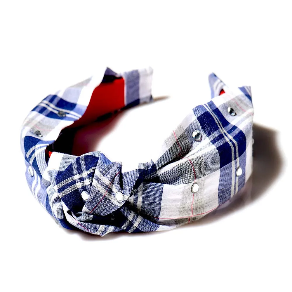 Cottage Collection Knotted Headband - Newport Plaid