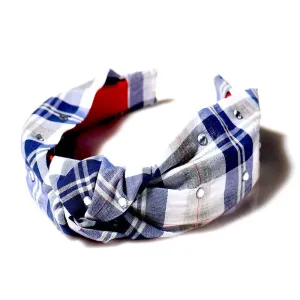 Cottage Collection Knotted Headband - Newport Plaid
