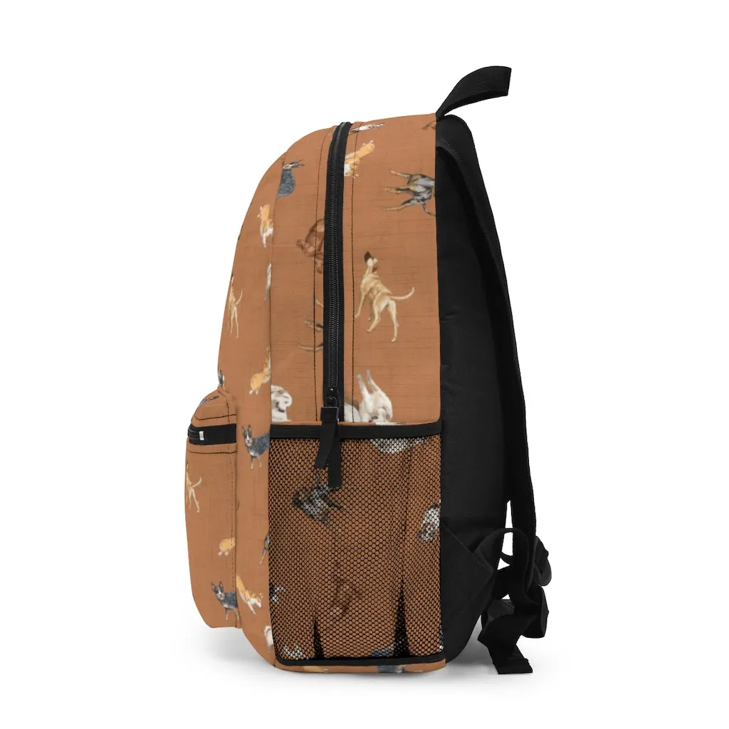 Cow Dogs Backpack in Saddle