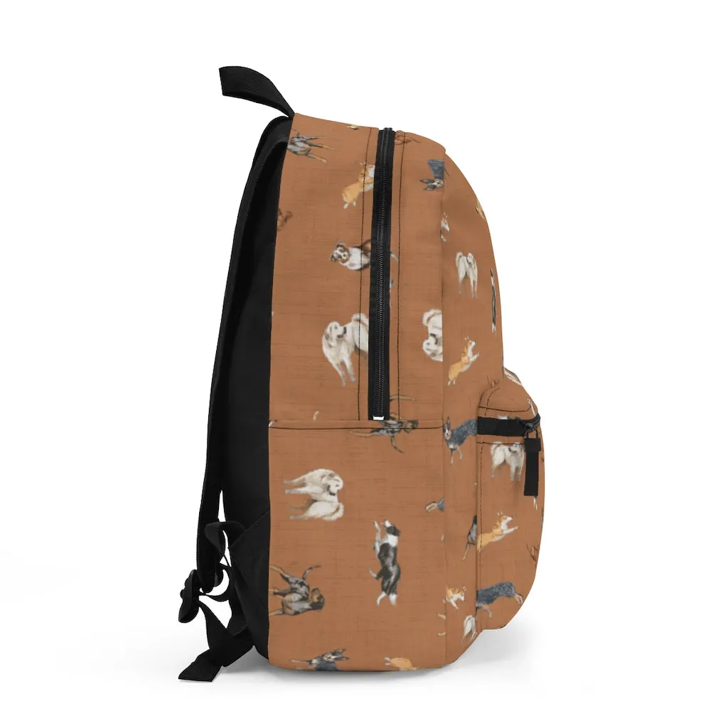 Cow Dogs Backpack in Saddle