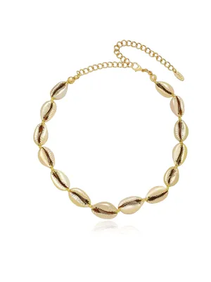 Cowrie Shell 18k Gold Plated Necklace