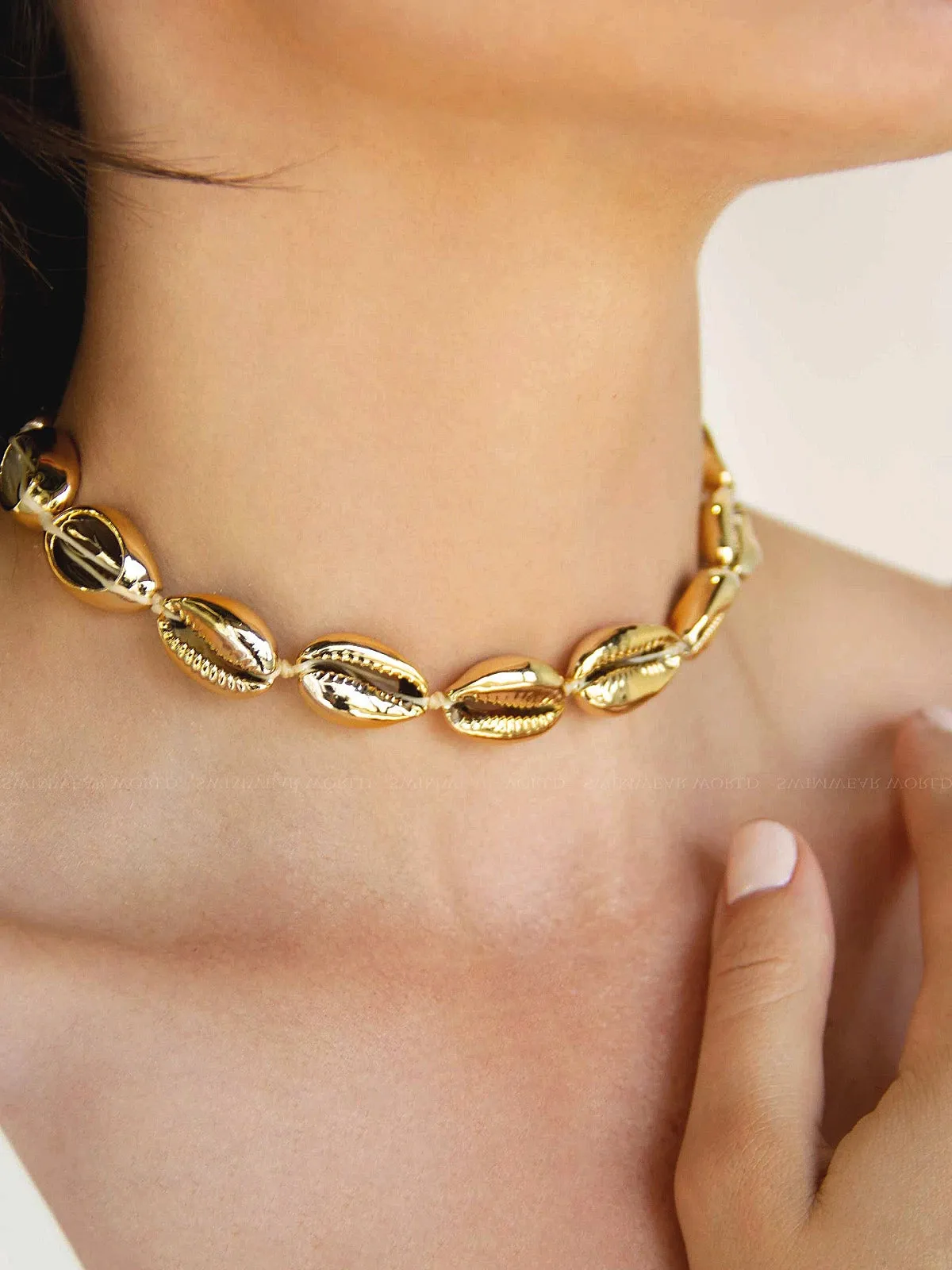 Cowrie Shell 18k Gold Plated Necklace