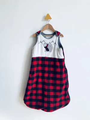 Cozy Buffalo Check Bear Sleepsack // 18-36M